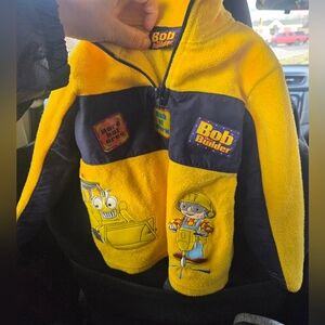 Bob the Builder Yellow and Navy Fleece Jacket Y2k